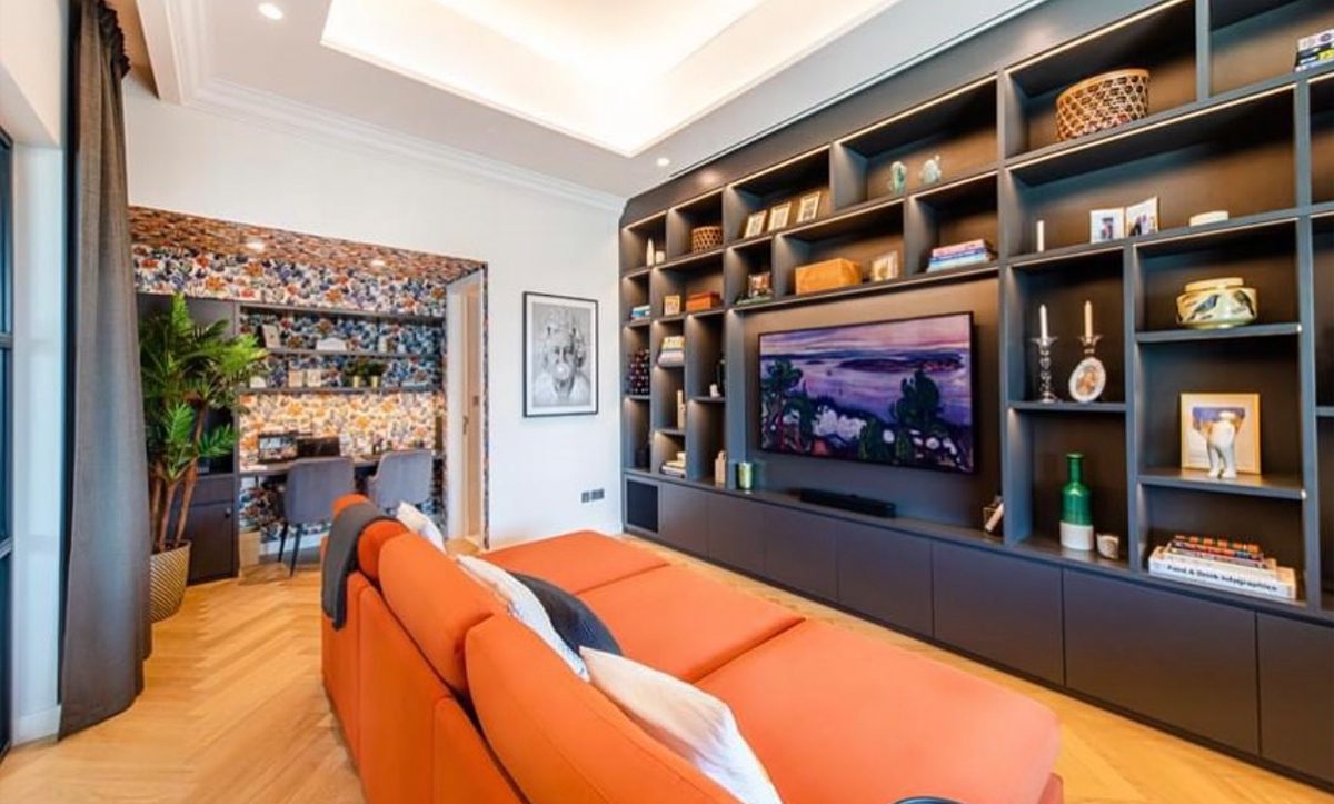 A television in the living room